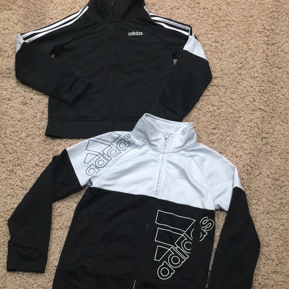 Bundle Adidas Kids Black and White Hoodie Set